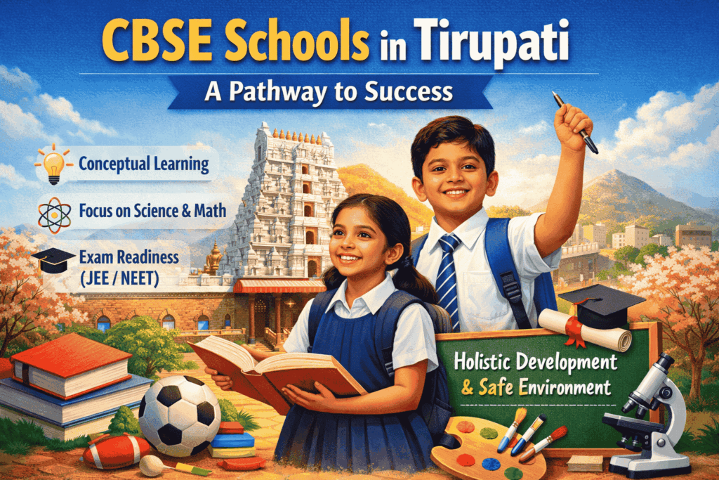 CBSE schools in Tirupati showcasing conceptual learning, exam readiness, and holistic student development